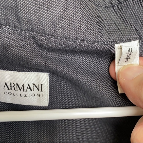 Slim fit Armani collezioni long sleeve dress shirt size 41/16 - Picture 8 of 11